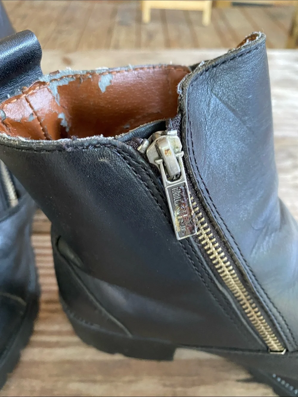 Women’s Harley Davidson Starter Switch Black Leather Boots Size 9